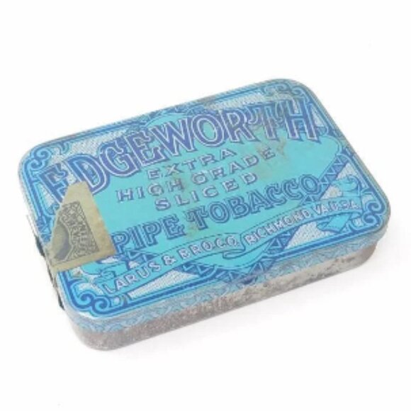 Larus & Brother Other - Vintage Larus & Brother Company Edgeworth tobacco tin hinged box rustic